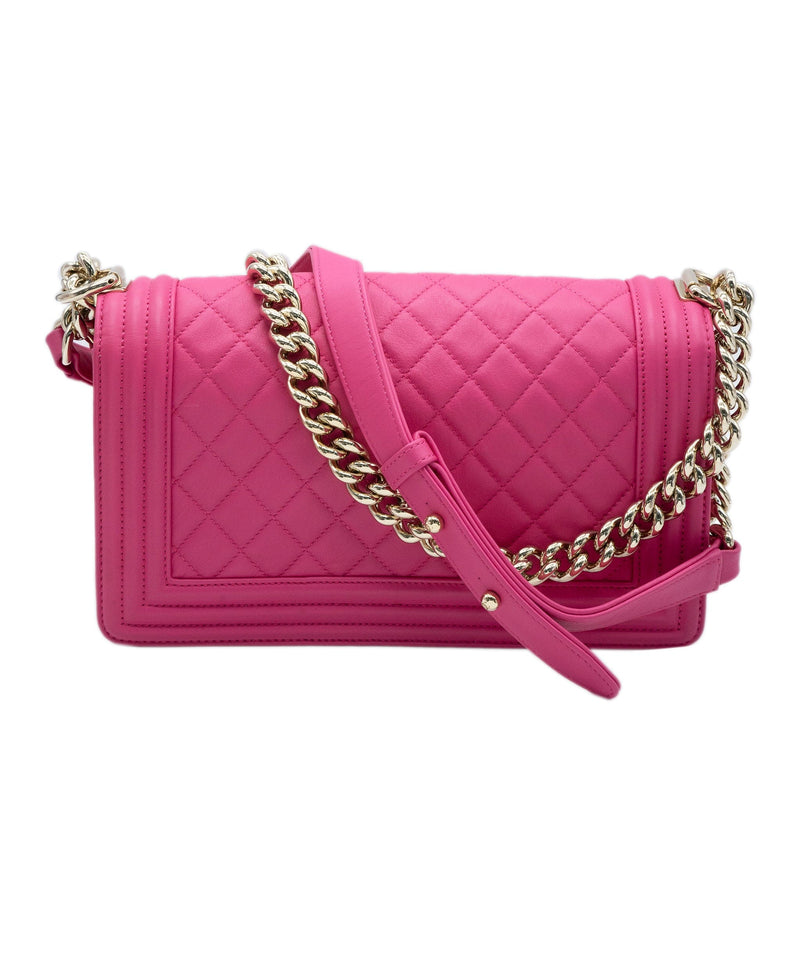 pink and gold chanel bag