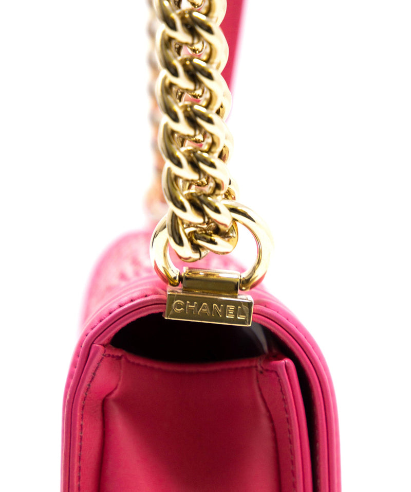 CHANEL, Bags, Rare Authentic Chanel Hot Pink Python Handbag