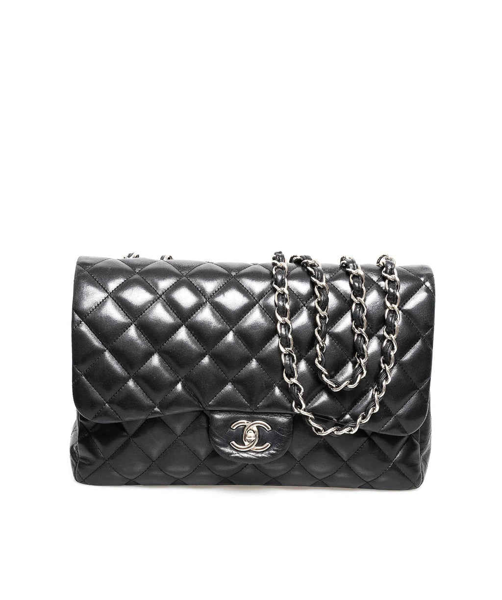 Chanel black and silver purse Clearance
