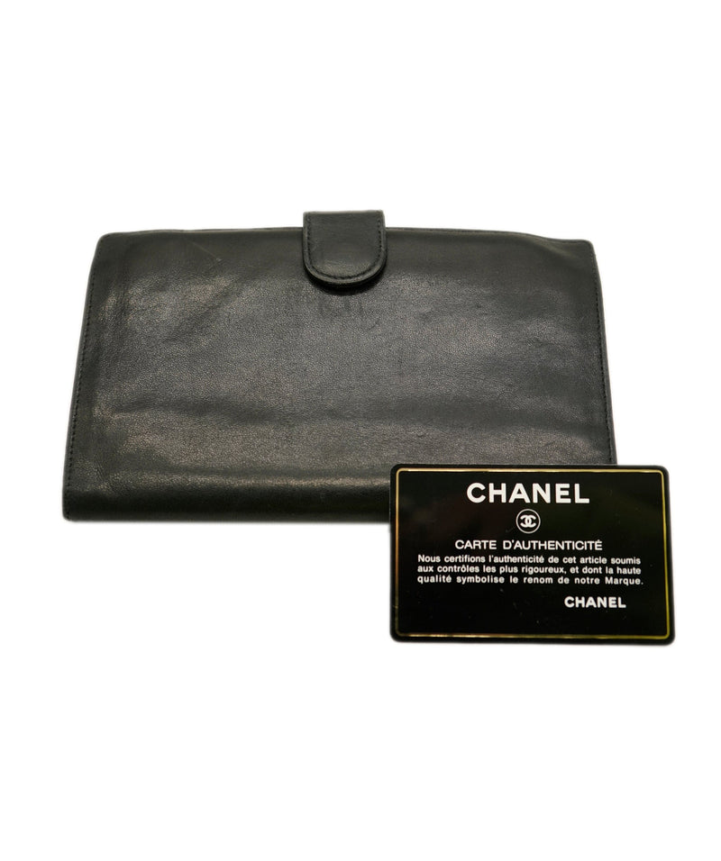 Chanel Chanel Lambskin Black Purse with GHW - ADL1296
