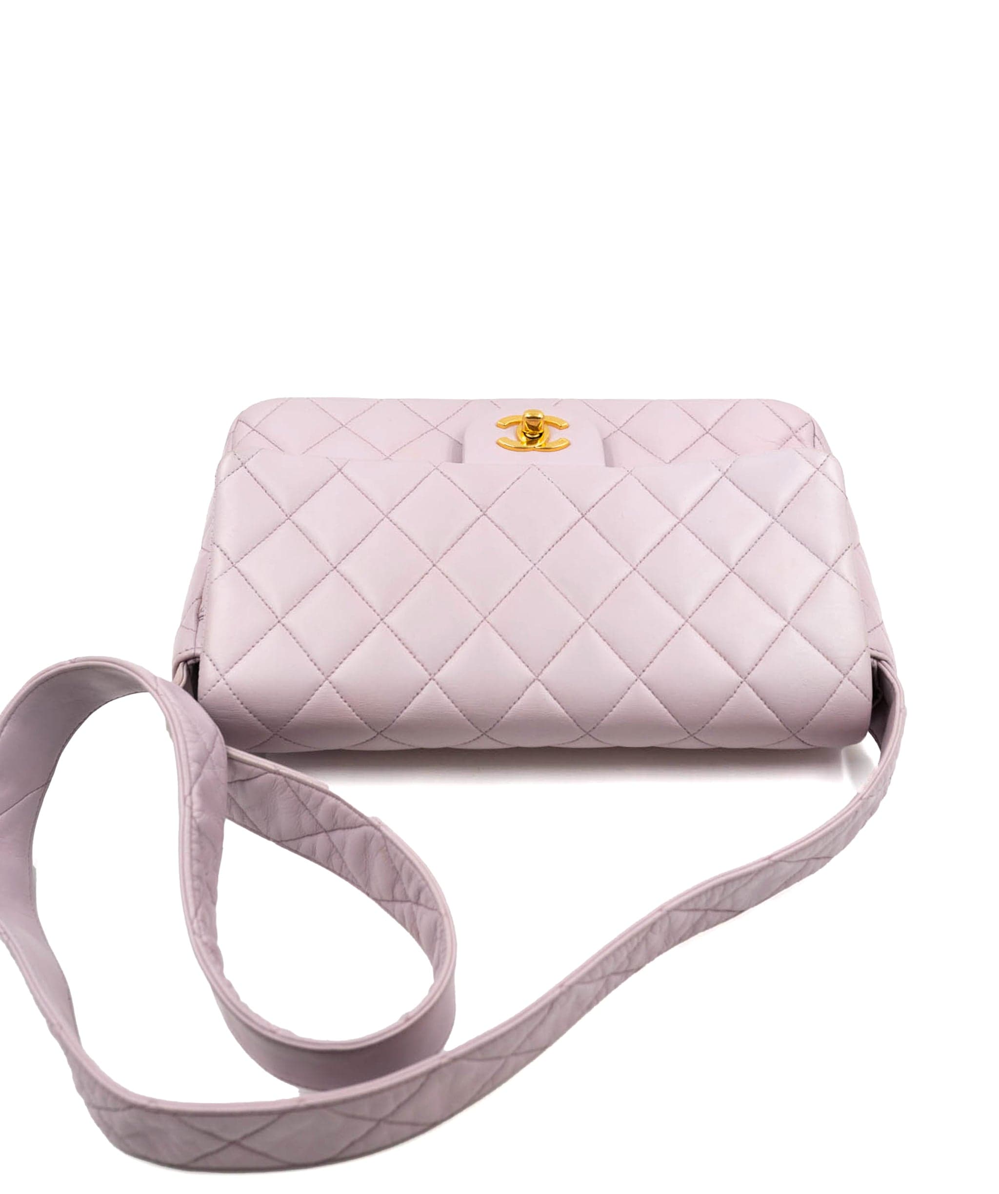 Chanel Chanel Lavender Classic Quilted Flap Bag with Leather Strap ASL2481
