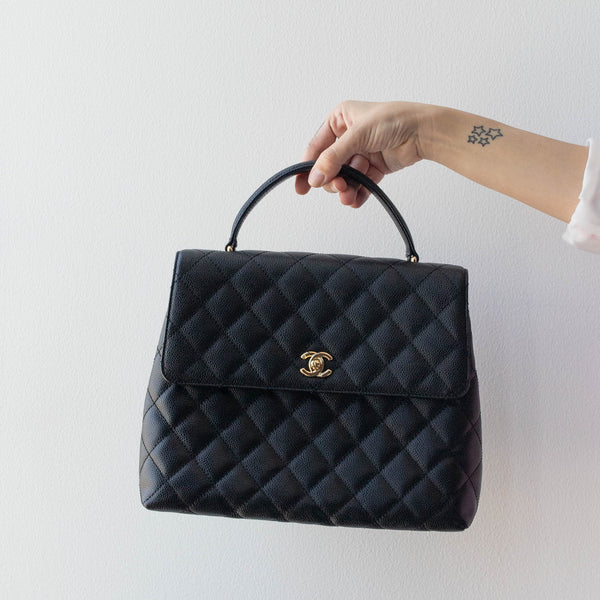 Chanel Matelasse Black Top Handle Bag RJL1636 – LuxuryPromise
