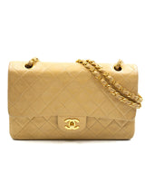 Chanel Chanel Med 10" Beige classic flap bag - AWL3987