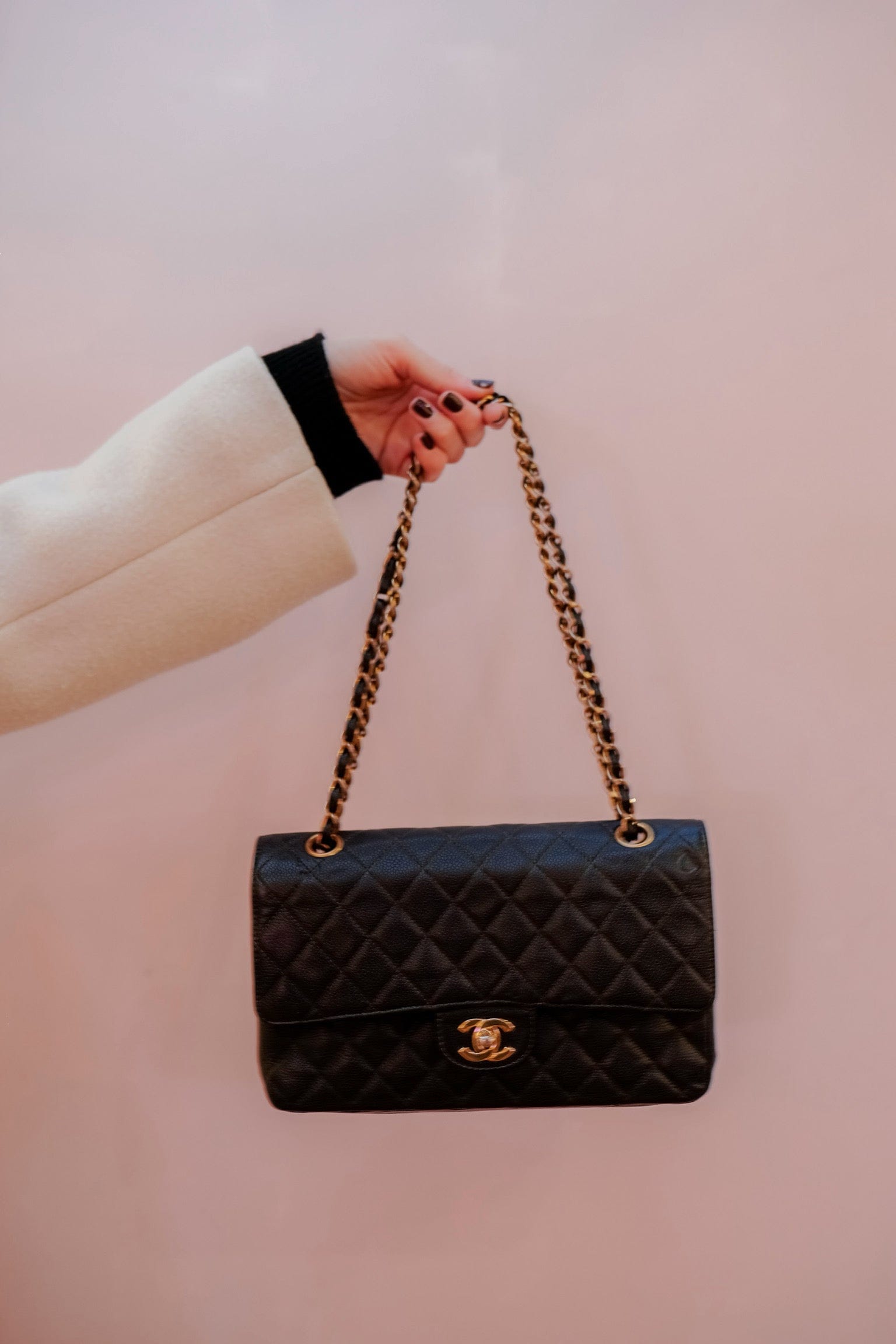 Chanel Chanel Medium Black Caviar Double Flap Bag - ASL2345