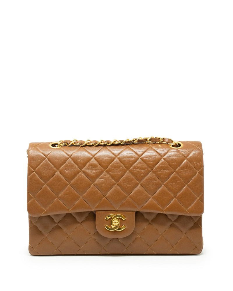 Chanel Caramel Quilted Lambskin Medium Classic Double Flap Bag – Madison  Avenue Couture