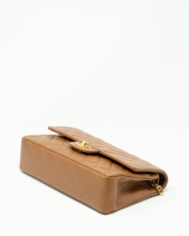 Chanel medium classic flap in caramel with 24k gold gilded hardware. A –  LuxuryPromise