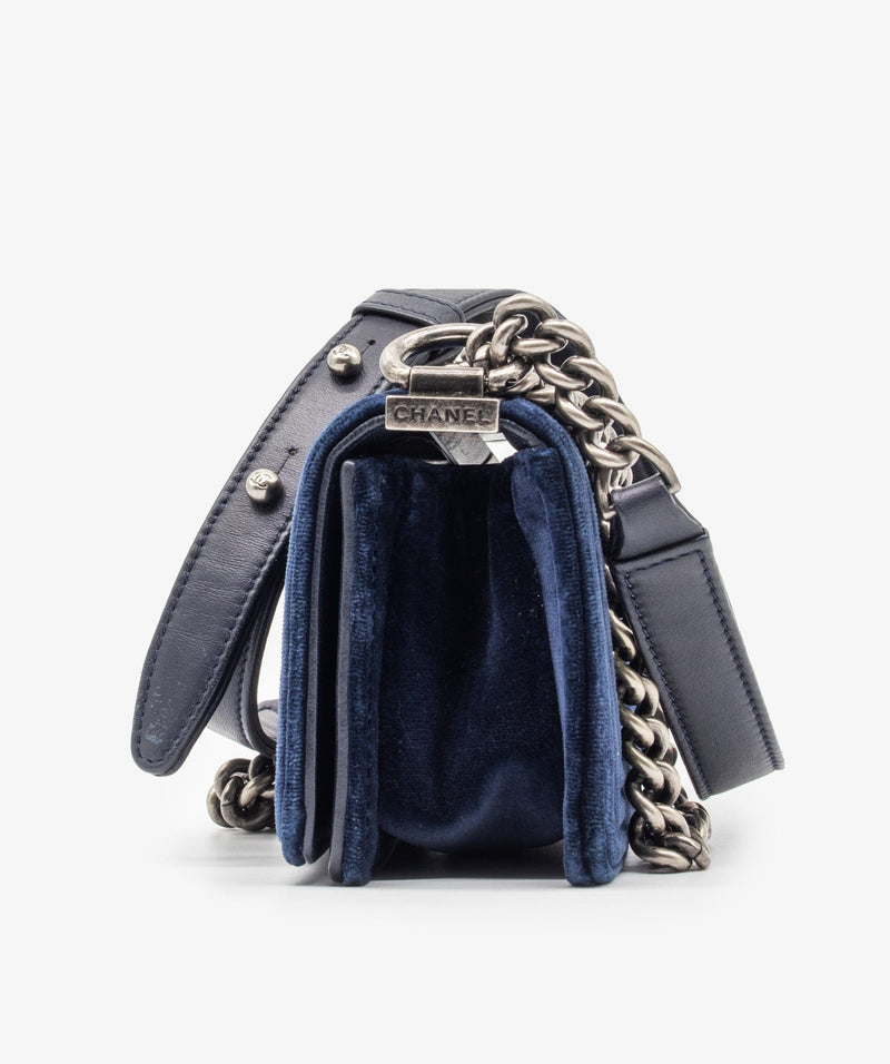 Chanel Chanel Micro Blue Quilted Velvet Bag RJL1181