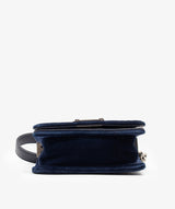 Chanel Chanel Micro Blue Quilted Velvet Bag RJL1181