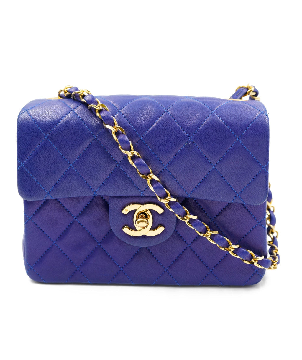Chanel Wallet on Chain Quilted Caviar Ruthenium Blue  US