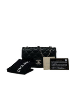 Chanel Chanel Mini Black Lambskin Classic Flap Silver Hardware - ASL1531