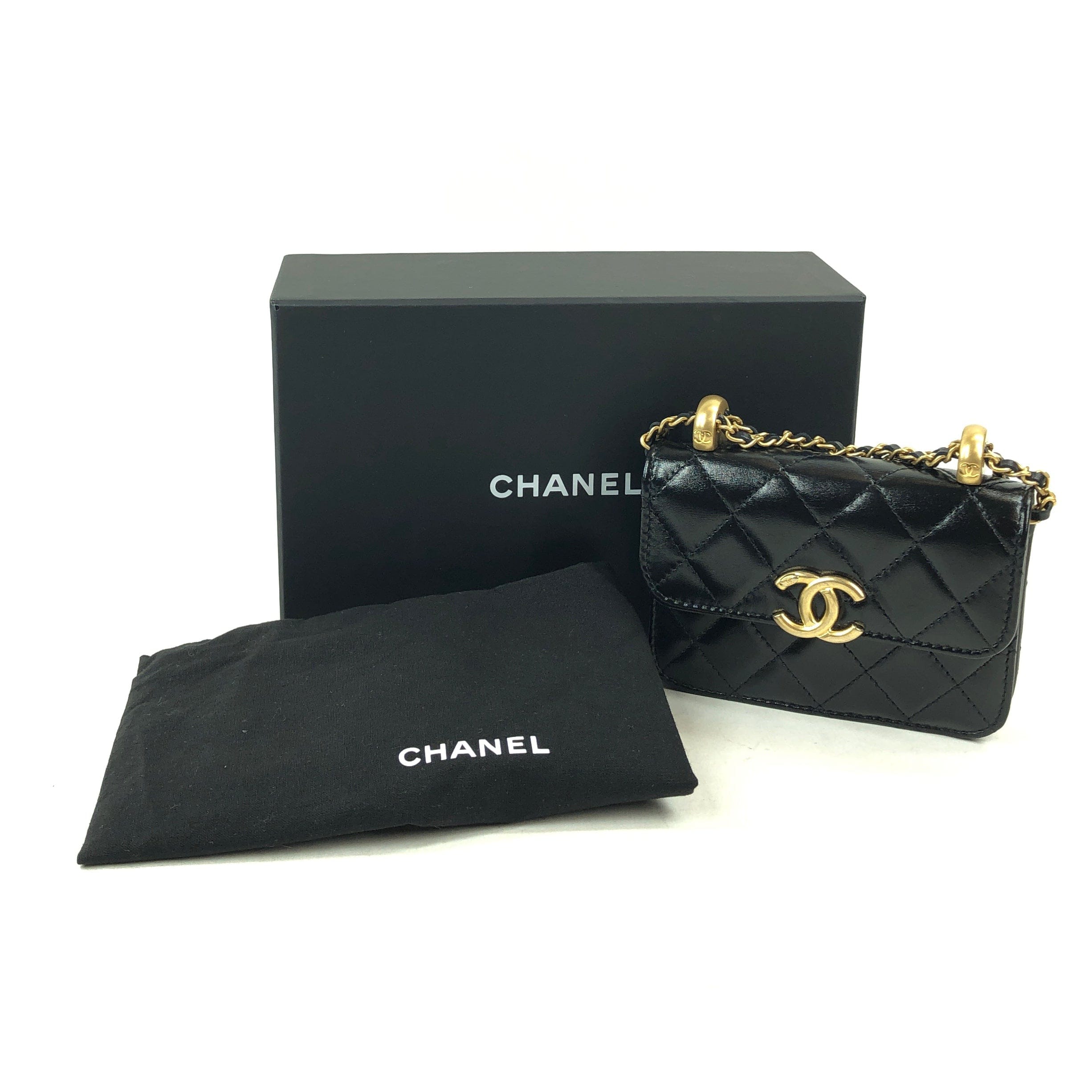 Chanel Chanel Mini Quilted Black PXL1785