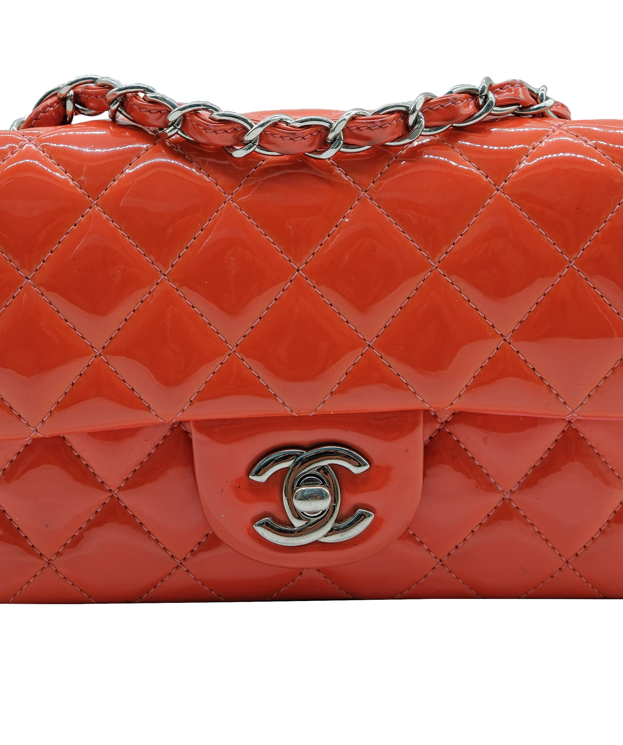 Chanel Chanel Mini Rectangle Classic Flap Orange REC1247