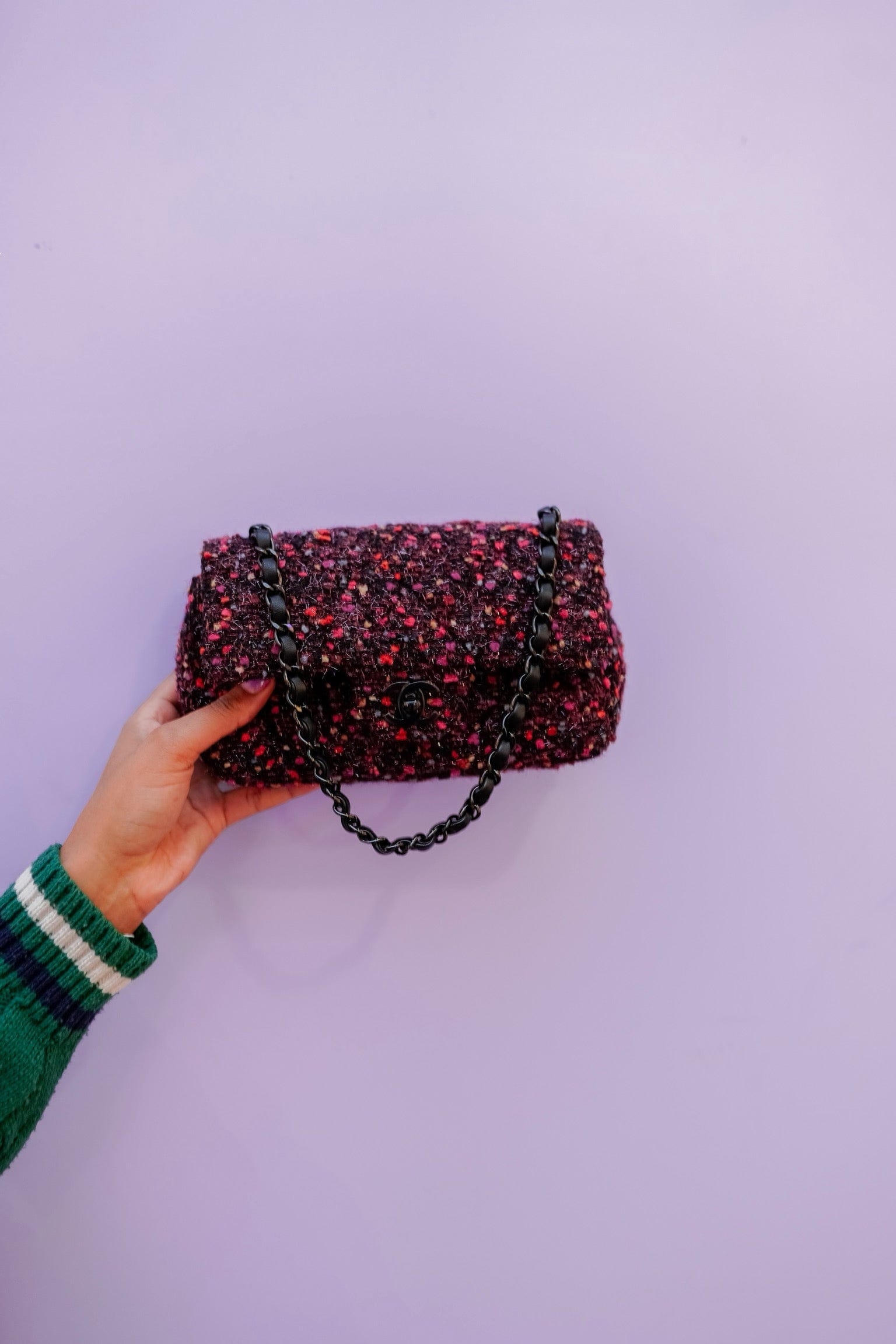 Chanel Chanel Mini tweed Red Flap Bag - ADL1812