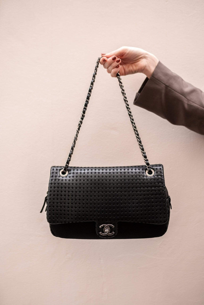 Chanel perforated flap discount bag