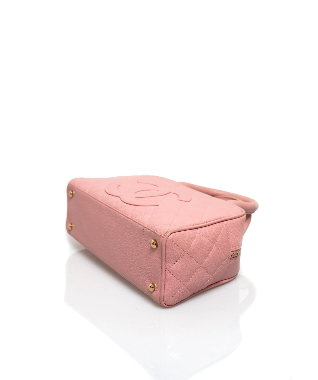 Chanel Leather Bowling Bag Pink  Second Edit