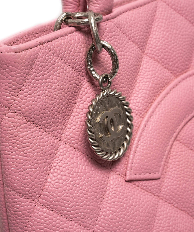 Chanel pink medallion online tote