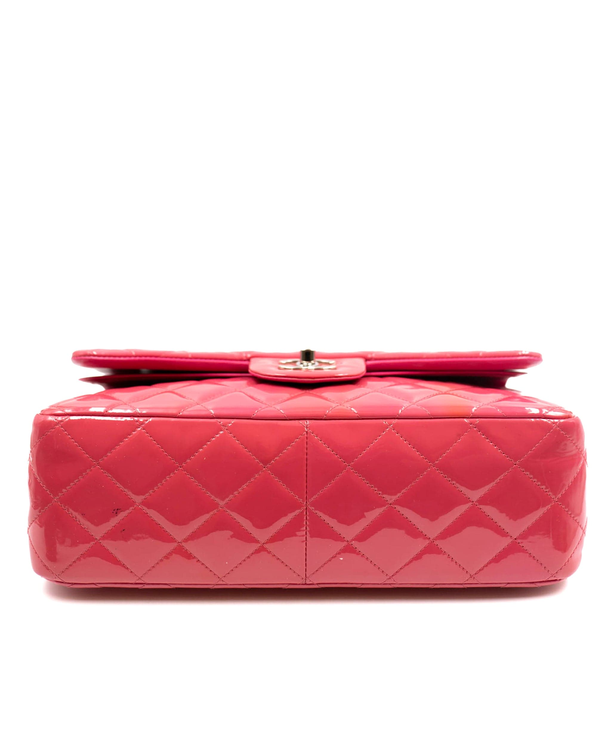 Chanel Chanel Pink Patent 12” Jumbo with SHW - AWC1437