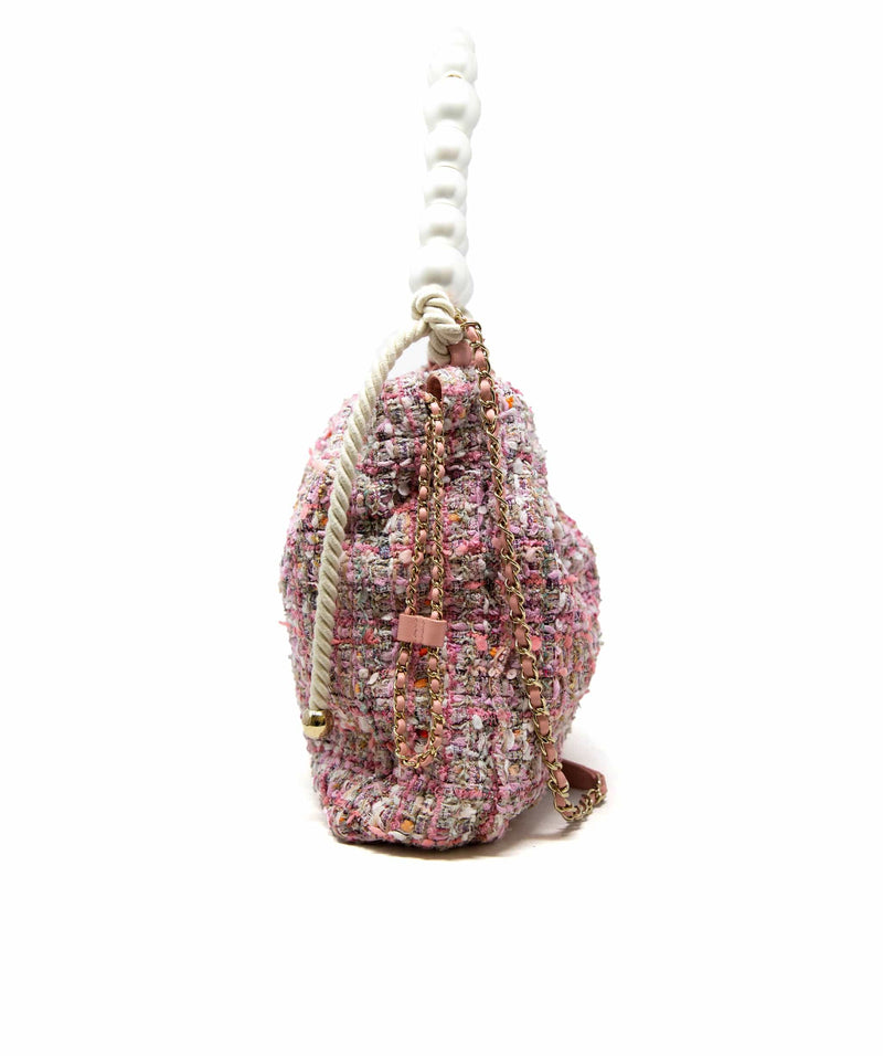 Chanel Pink Tweed And Quilted Calfskin Drawstring Bucket Bag Gold Hardware,  2020 Available For Immediate Sale At Sotheby's