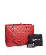Chanel Chanel Red Caviar GST with Silver Hardware - ASL1461