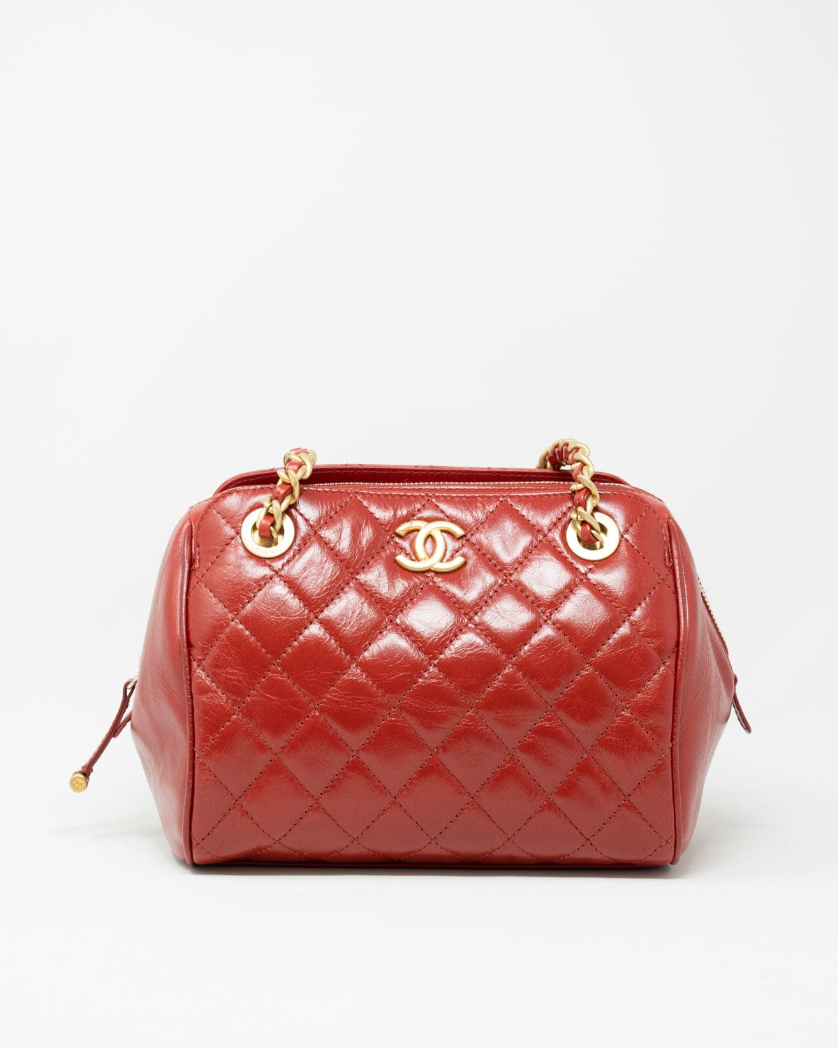 Chanel Chanel Red Goatskin Quilted Leather Tote Bag GHW  - AGL1707