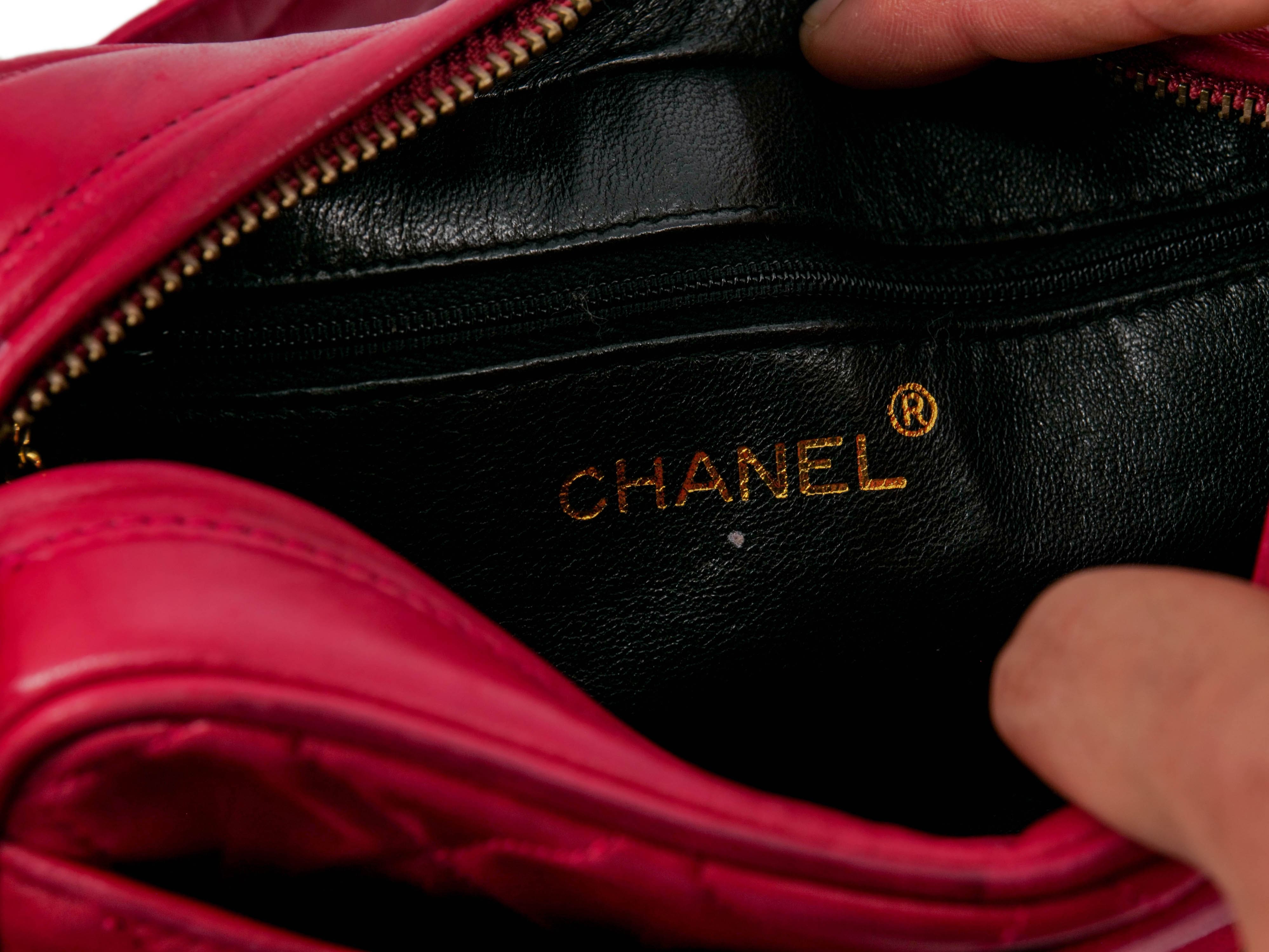 Chanel Chanel Red Lambskin Quilted Bag with GHW - AWC1262