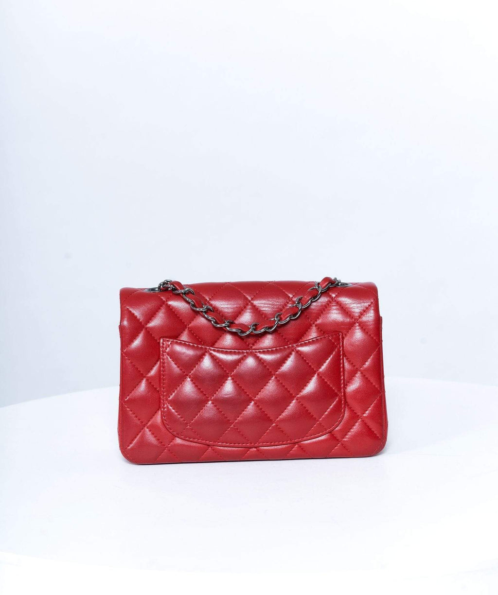 Chanel Red Lambskin Bag - 148 For Sale on 1stDibs