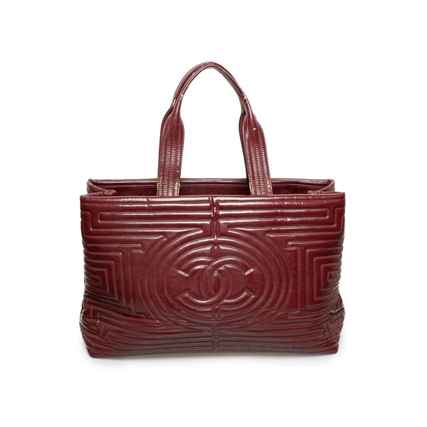 Chanel Chanel Red Patent CC Large Tote Bag - ADL1836