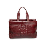 Chanel Chanel Red Patent CC Large Tote Bag - AGL1312