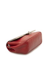 Chanel Chanel Red patent Single flap Bag with Silver Hardare - AWL2041