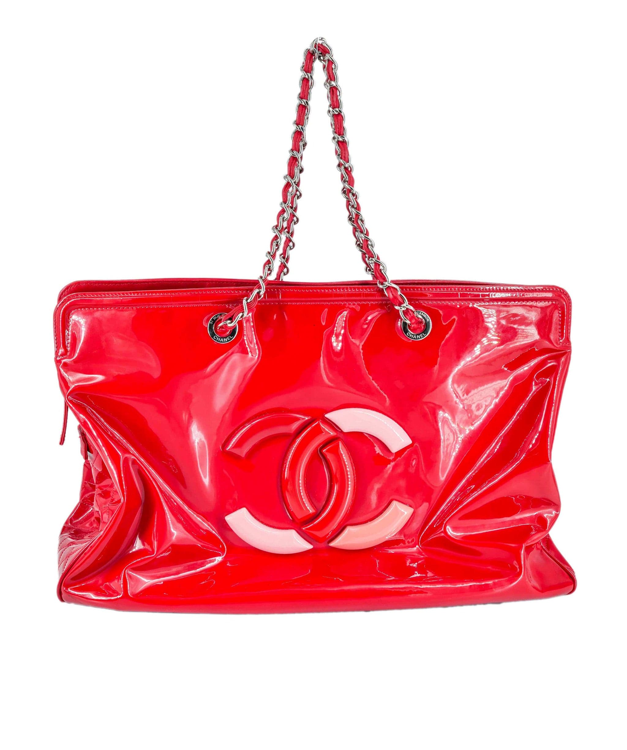 Chanel Red PVC Tote bag RJL1700