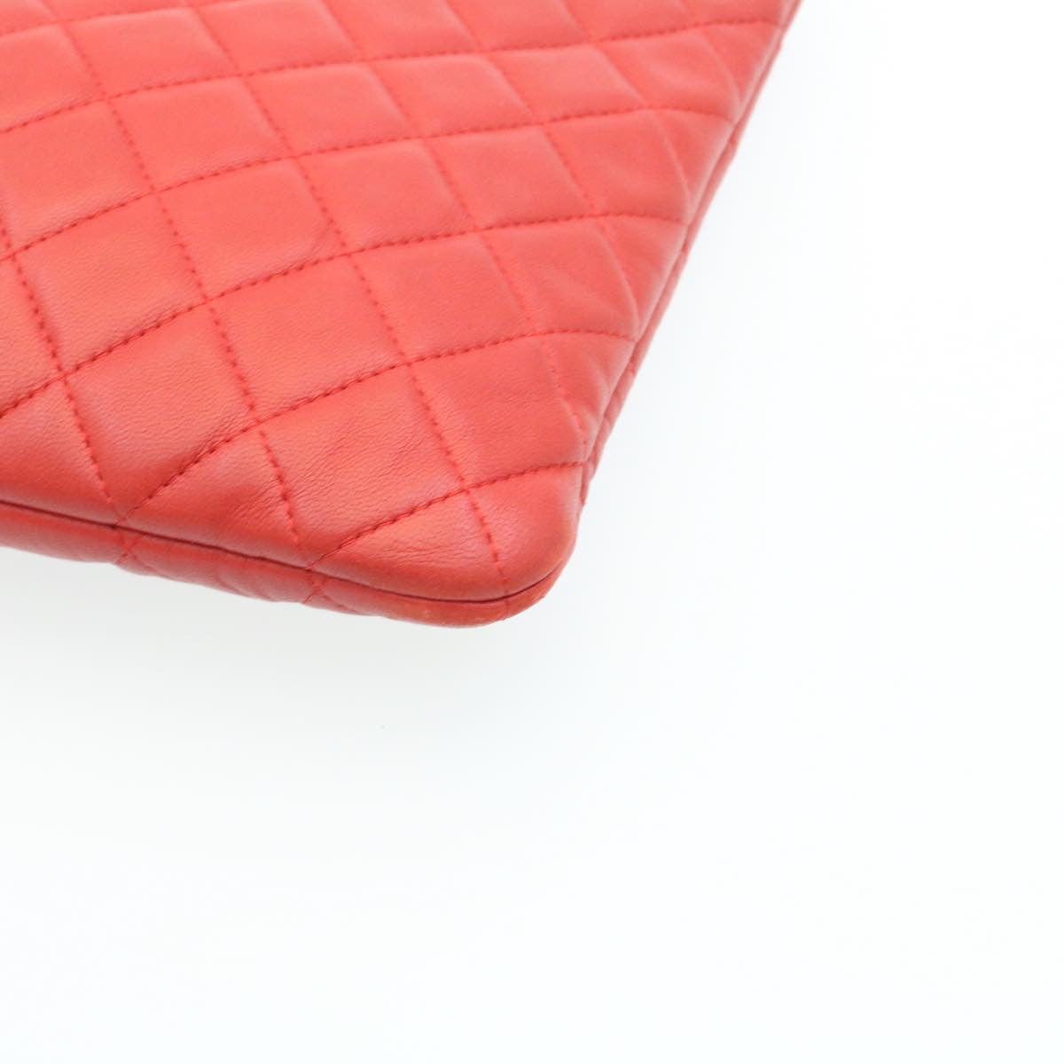 Chanel Chanel Red Quilted O Case Clutch - ARL1018