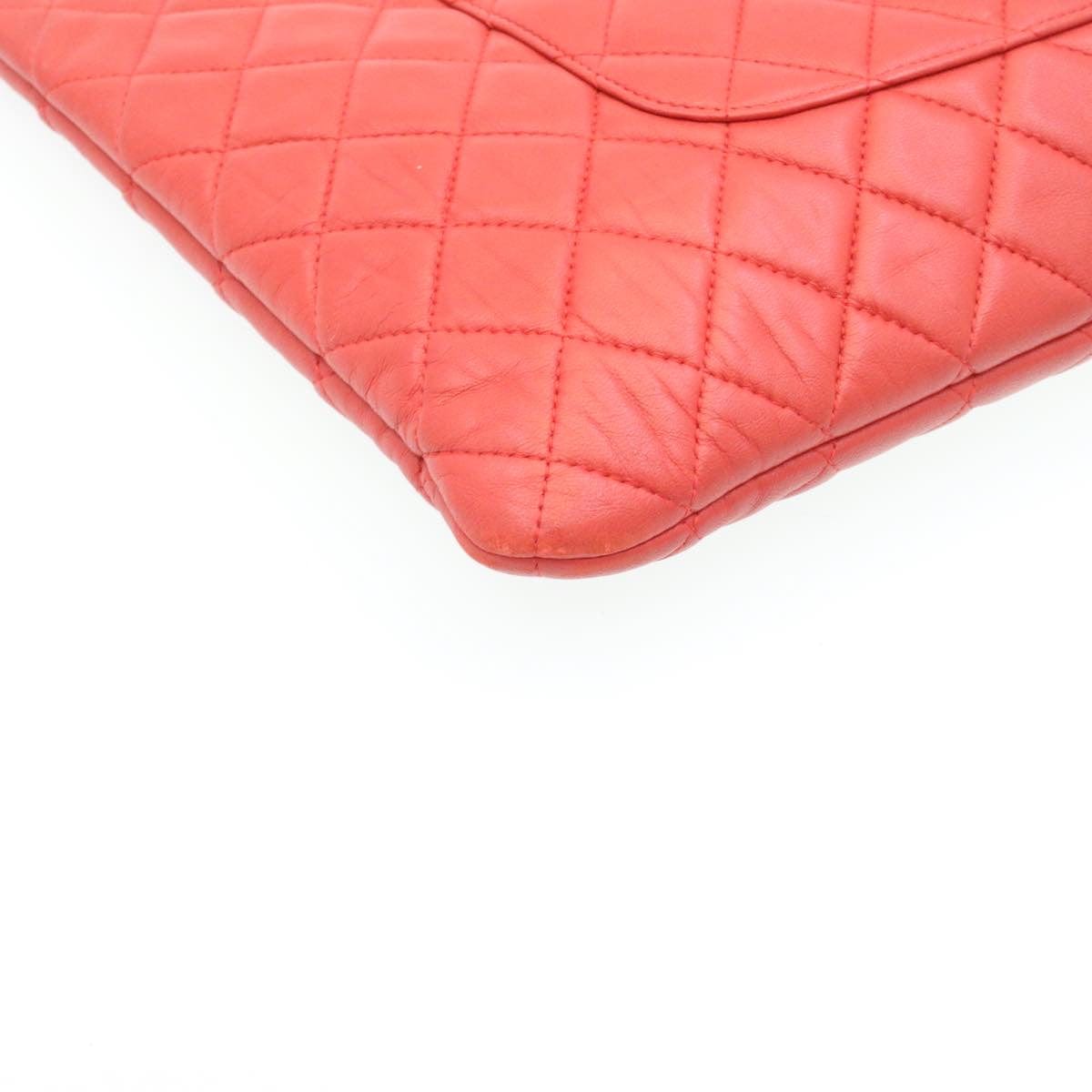 Chanel Chanel Red Quilted O Case Clutch - ARL1018