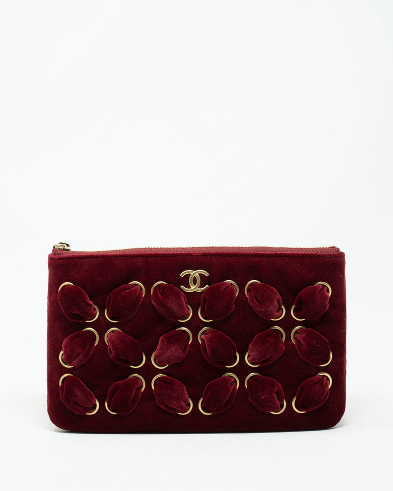 Chanel store velvet purse