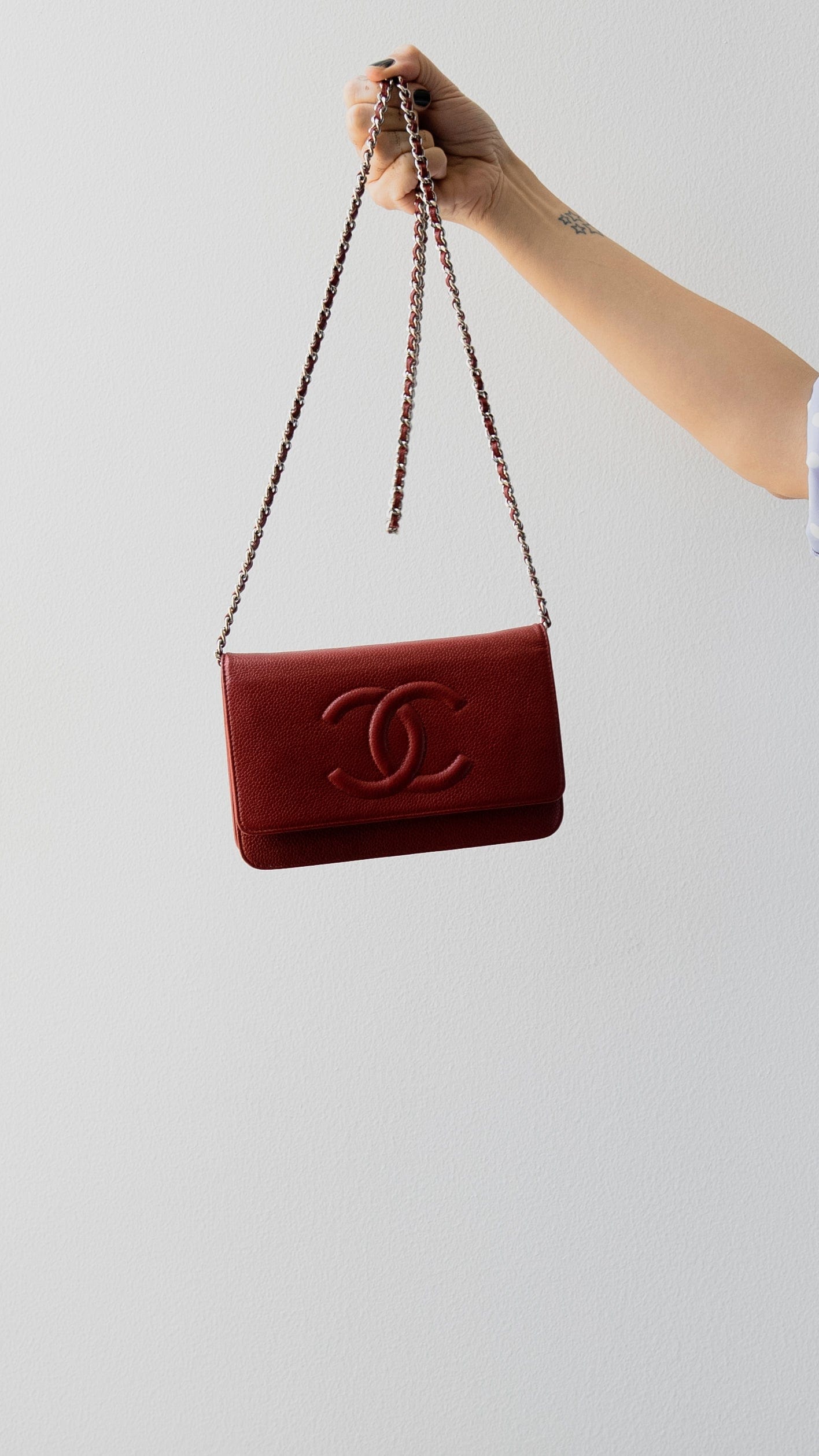 Chanel Chanel Red Wallet on Chain RJL1763