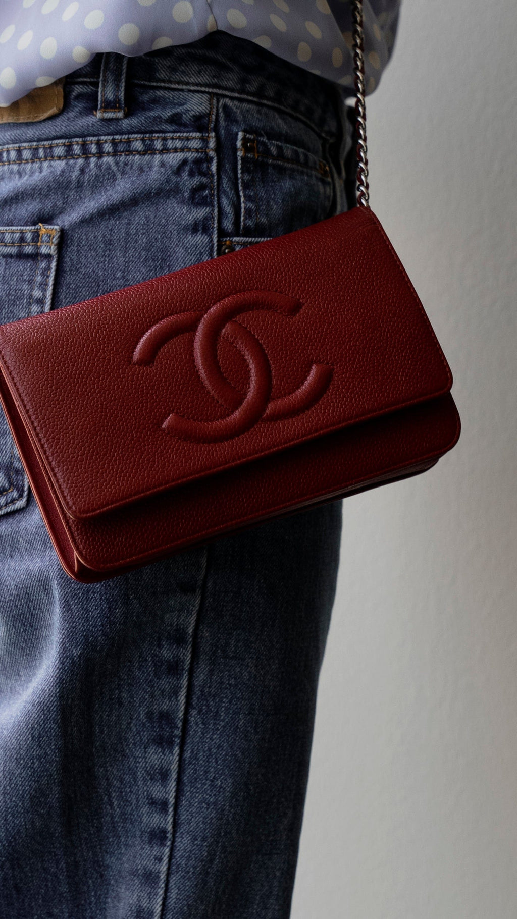 Chanel Red Wallet on Chain LuxuryPromise