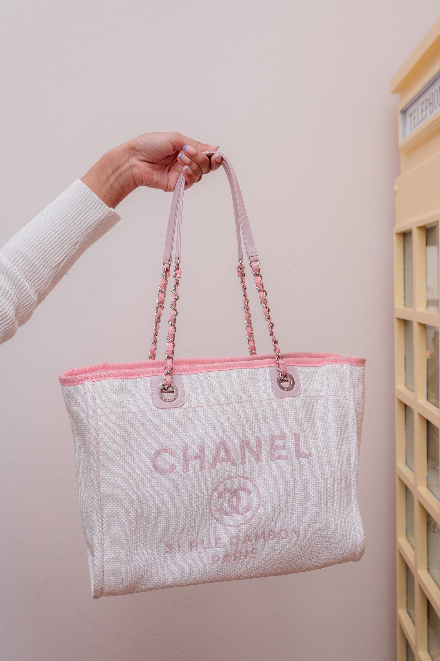 Chanel Chanel Small Deauville Pink Handbag RJL1341