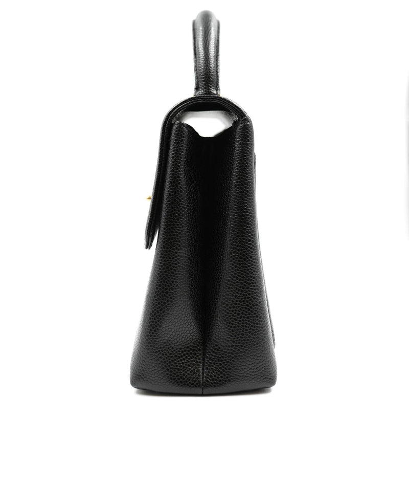 CHANEL Full Flap Small Chain Shoulder Bag Black Quilted Lambskin j89 –  hannari-shop
