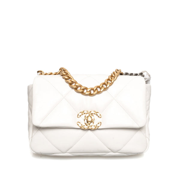 Chanel 19 Round White Cannage Leather bag – Luxbags