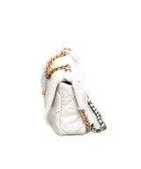 Chanel Chanel Small White Leather 19 Bag - AGL1368