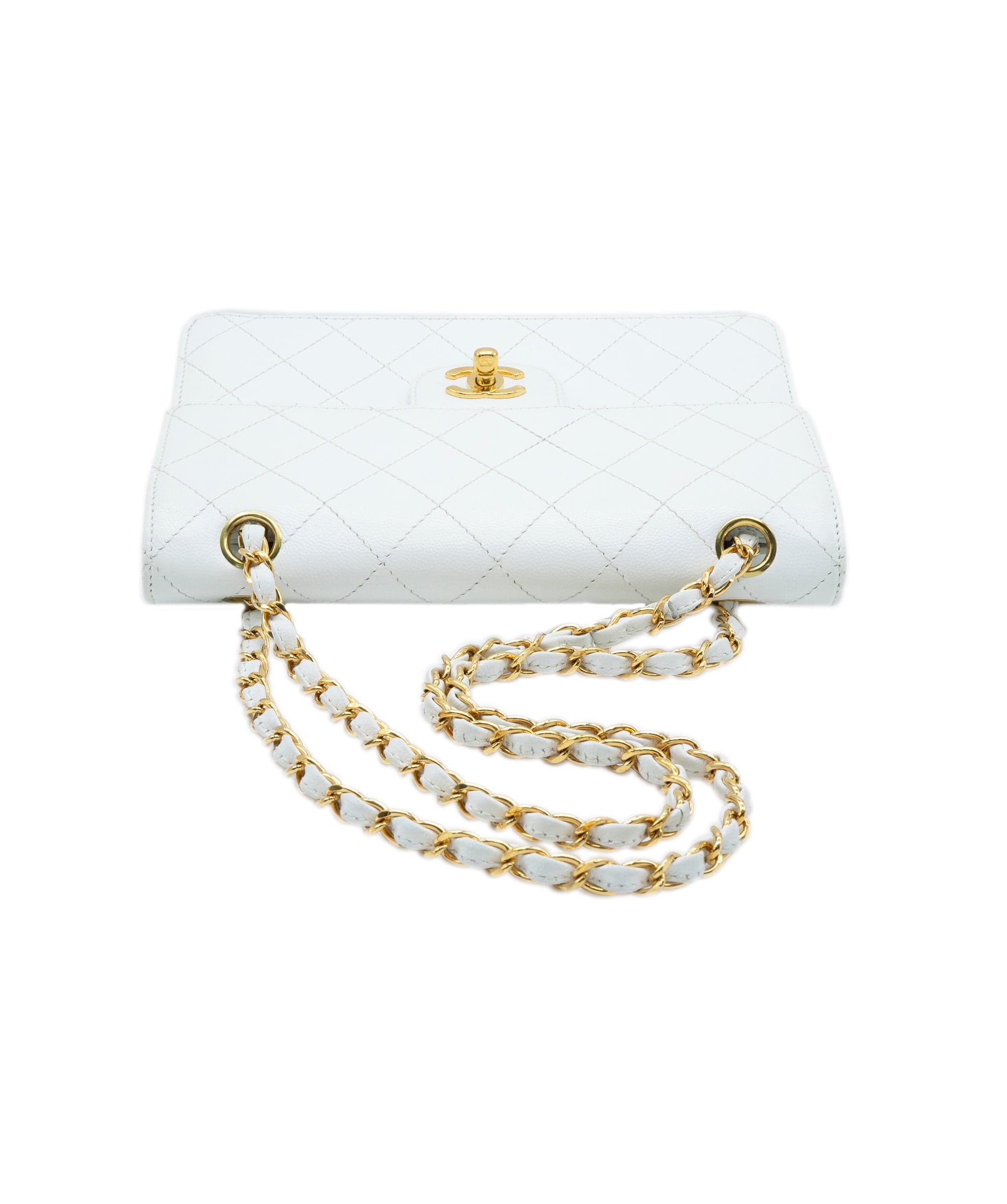 Chanel White Caviar Single Flap Bag with GHW - ASL2886 – LuxuryPromise