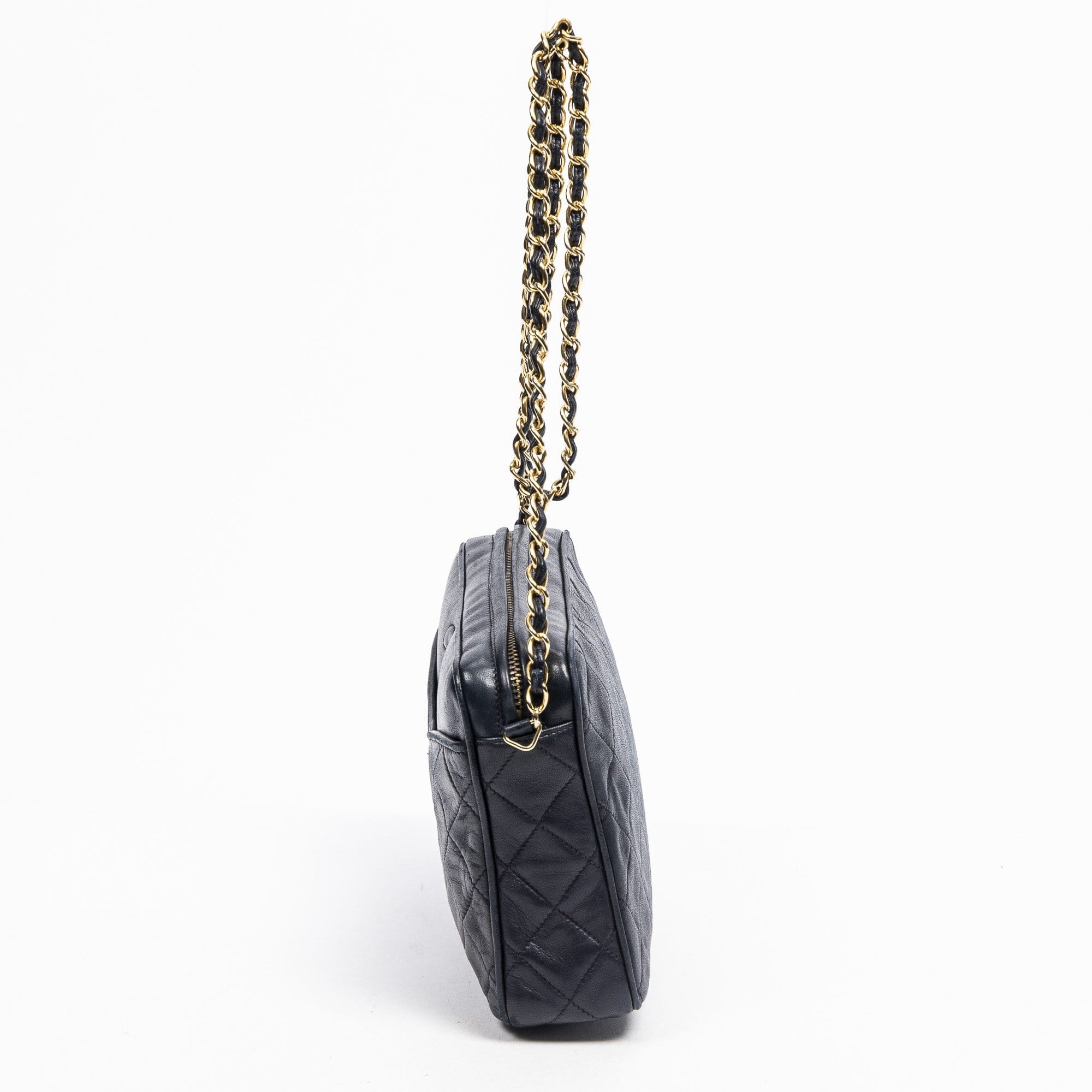 Chanel Chanel Tassel Camera Chain Bag Navy Blue Calf Bag - AWL1202