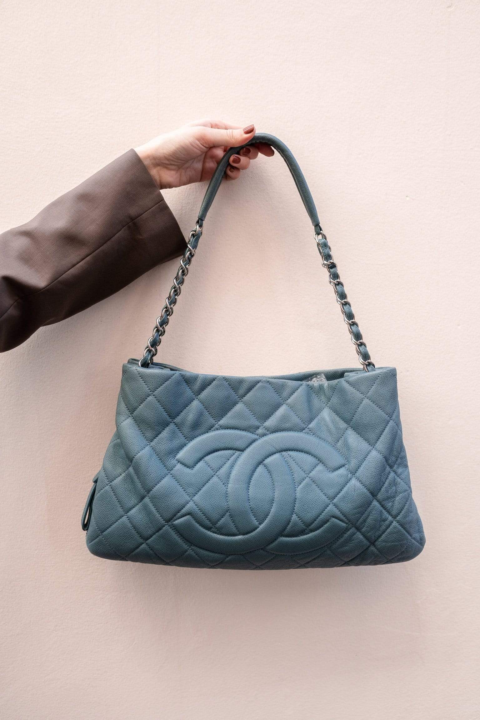 Chanel Chanel Teal shopper Tote Bag - ASL1377