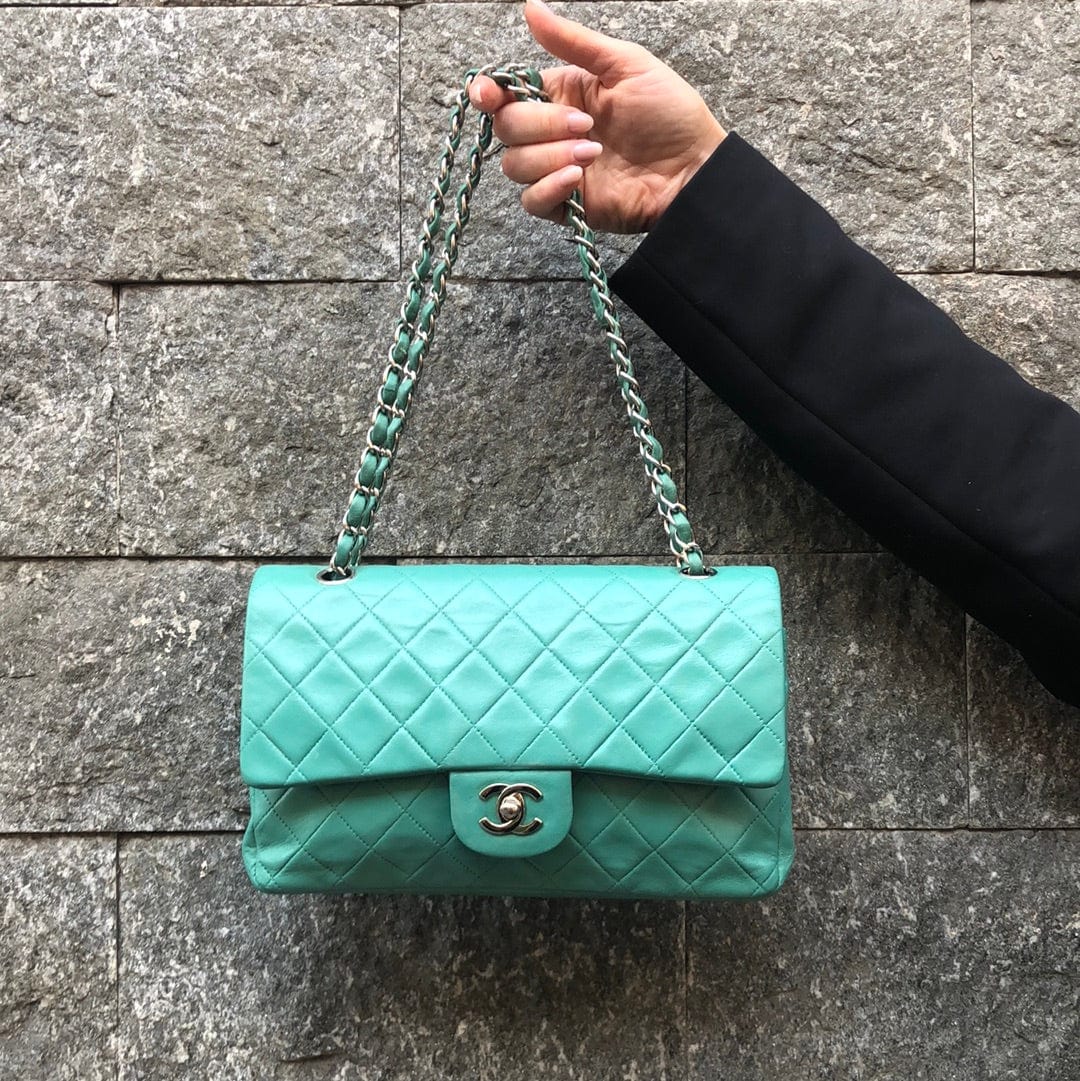 Chanel Tiffany Blue Medium Classic Flap SHW - AWL2829 – LuxuryPromise