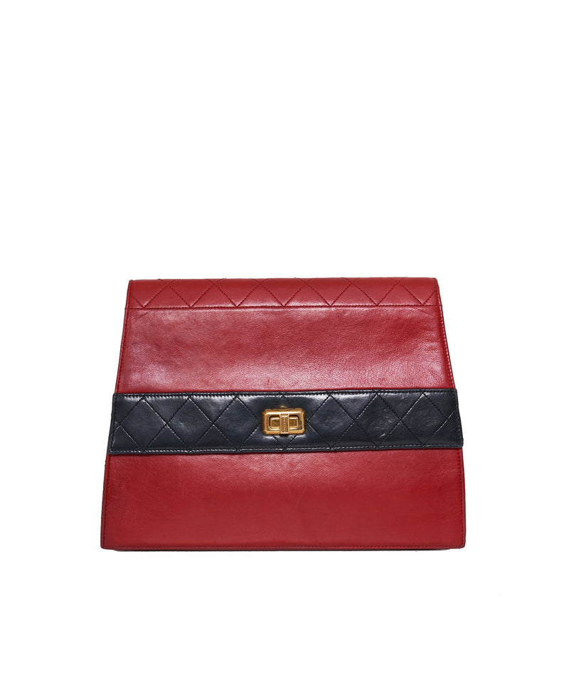 Chanel Trapezoid Red/Black Vintage Shoulder bag - AWC1036