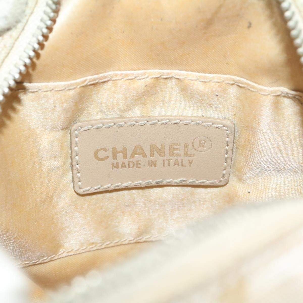 Chanel Chanel Travel Line Pouch Beige Nylon NW5219