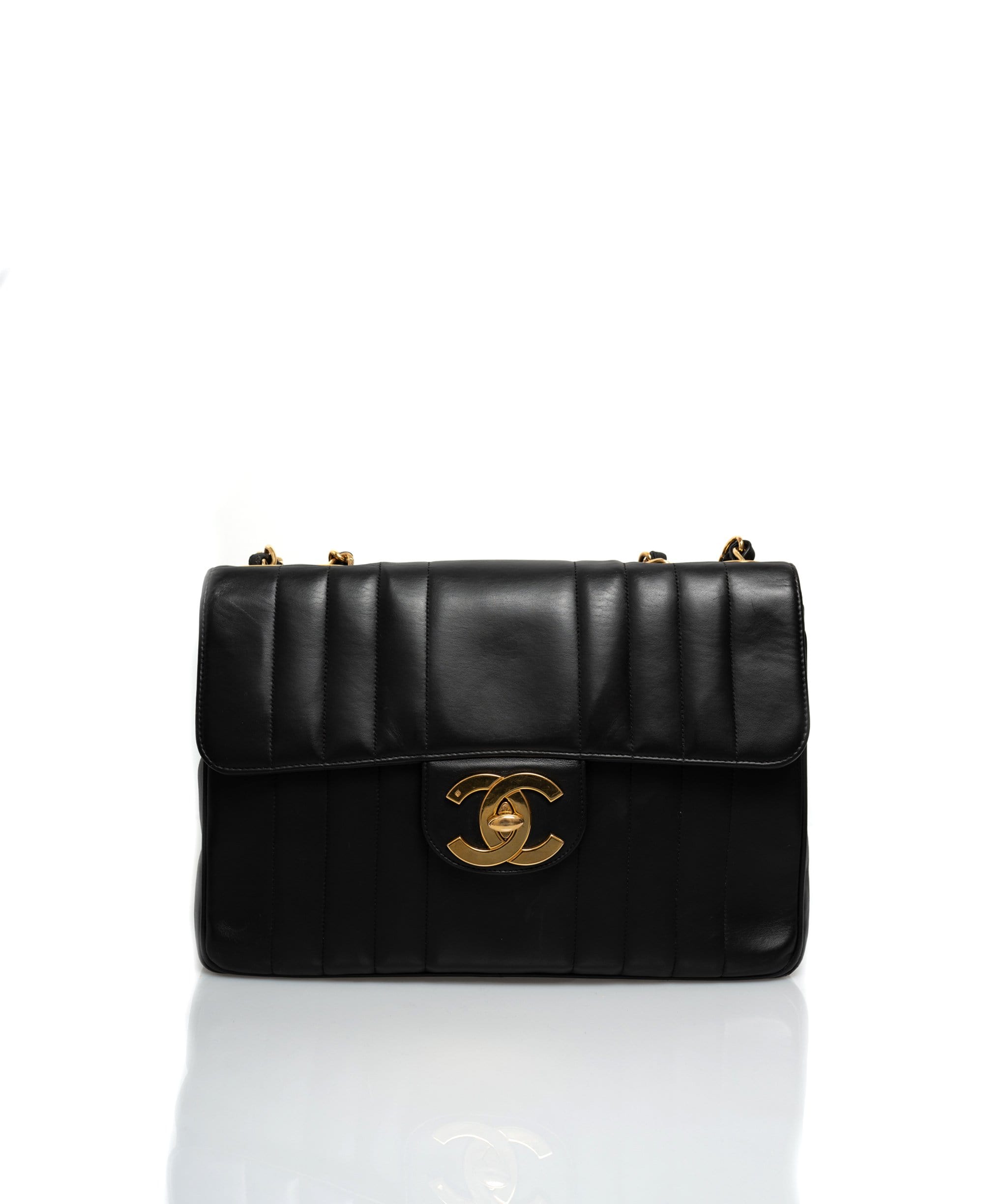 Chanel Chanel Vertical Madmoiselle Jumbo Single Flap Bag - ADL1391