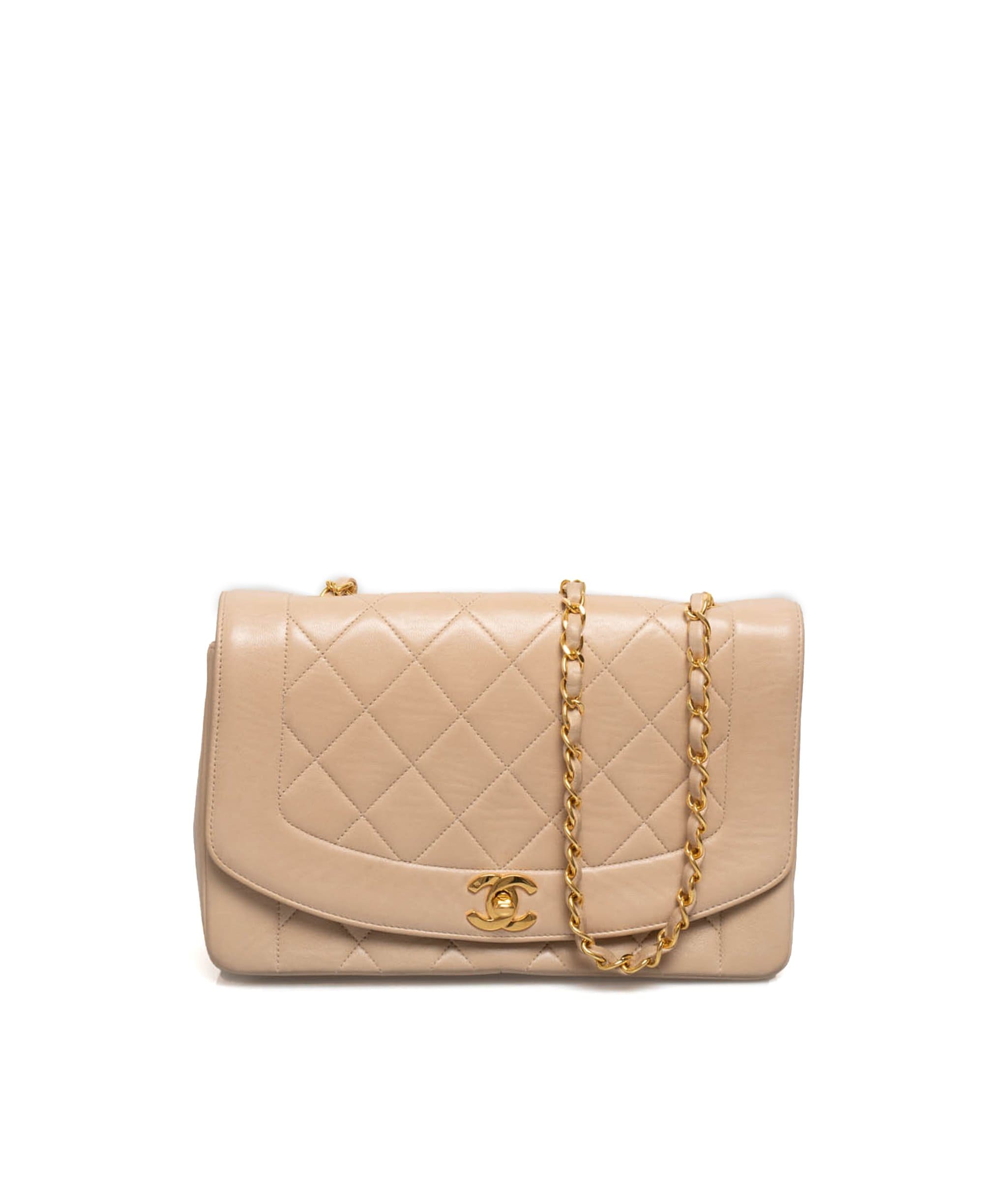 Chanel Chanel Vintage 10" Diana Flap bag Beige - AWL1892