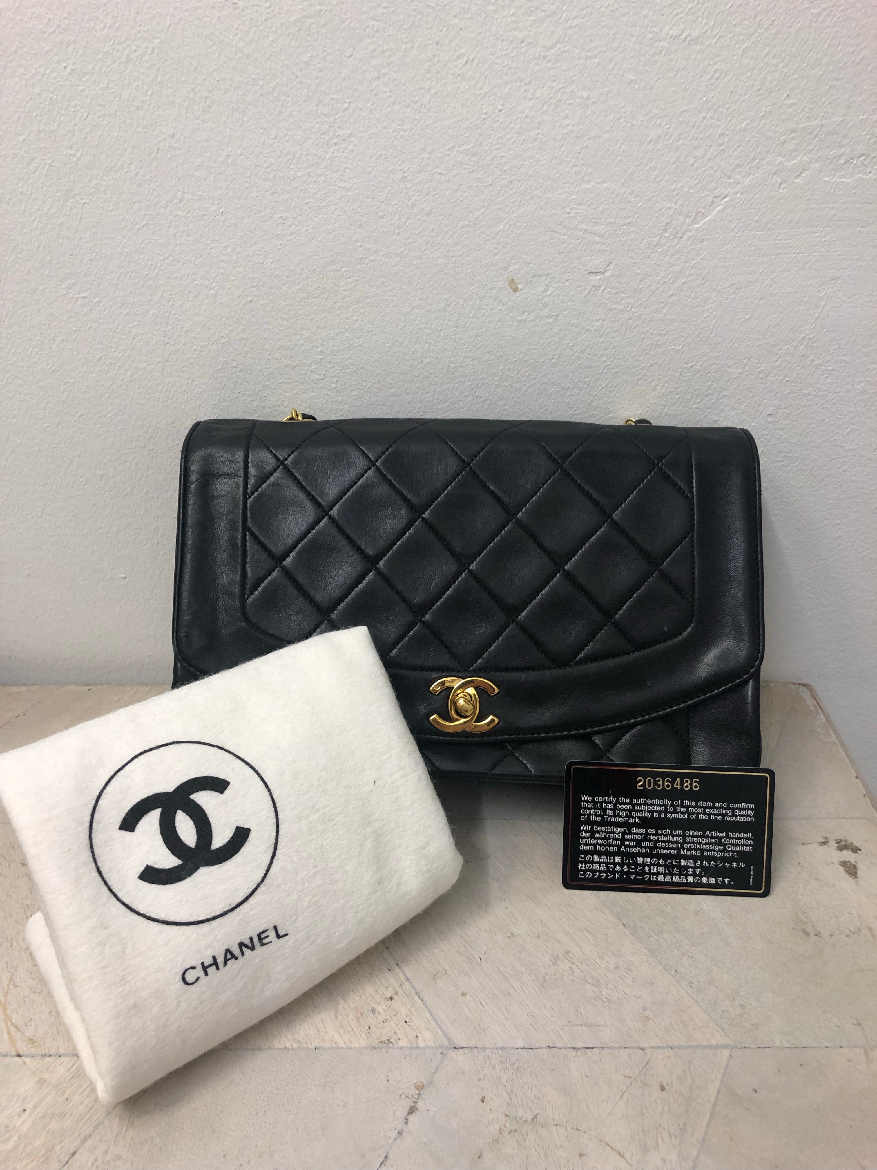 Chanel Chanel Vintage 10" Med Diana Flap Bag - AWL2232