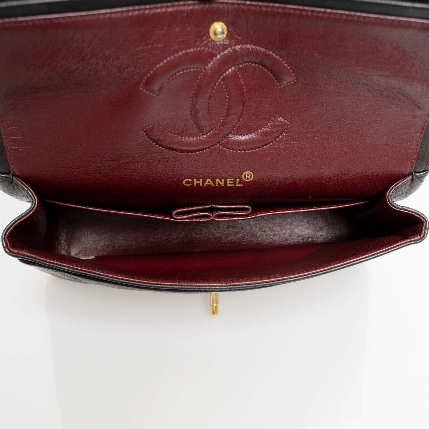 Chanel Chanel Vintage 10" Medium Dark Brown Classic Flap Bag - AWL1655