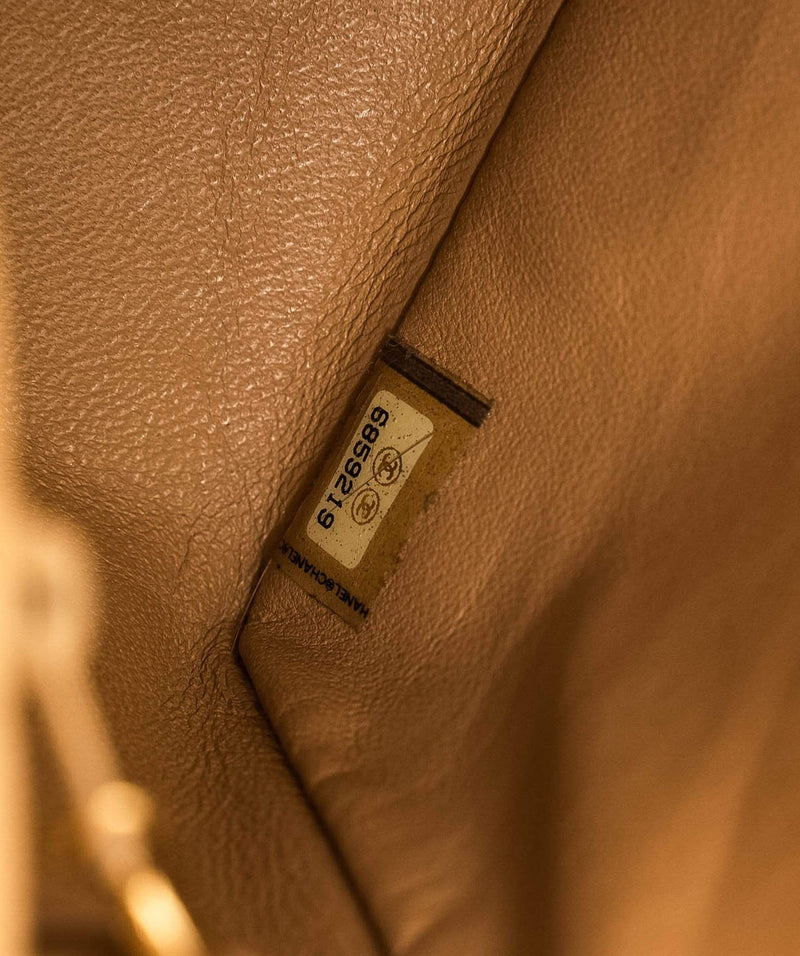 Chanel Chanel Vintage 7" Mini Beige Single Classic Flap bag  - ADL1273